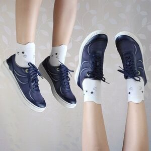 Dansko Work Wonders Harmony Leather Lace Up Comfort Sneakers Blue 38